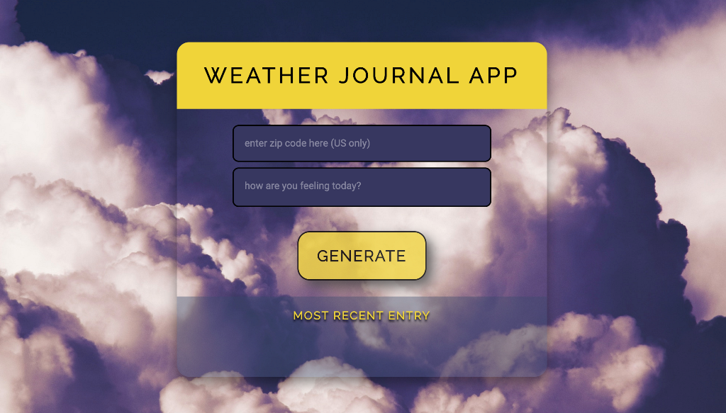 Weather Journal App